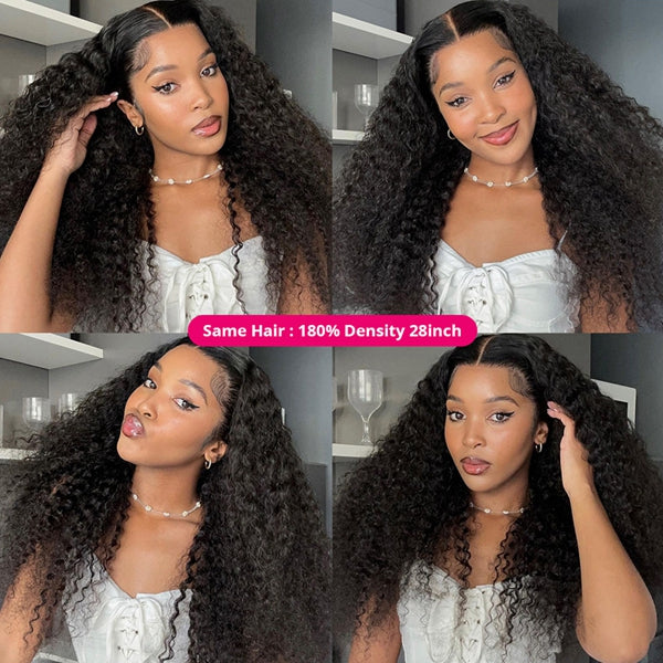 Lolly 13x4 Undetectable Invisible HD Lace Front Wigs Pre Plucked Curly Wear Go Glueless Human Hair Wigs