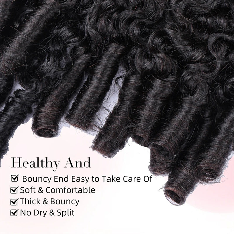 Healthy and Full Spiral Ends Hair Bundles