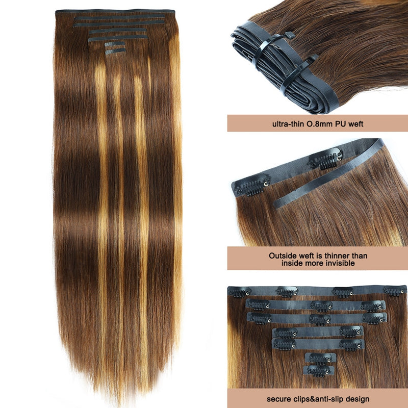 Secure Clips anti-slip design Hair Extenstions
