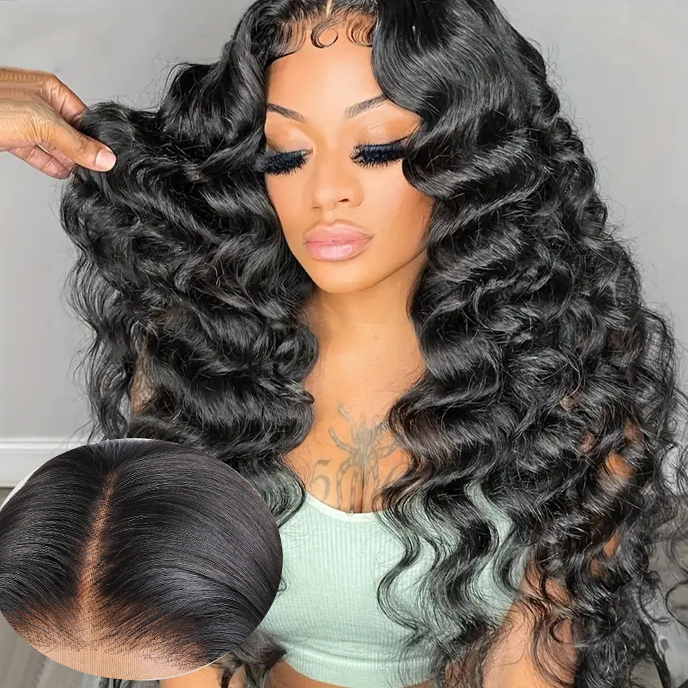 Lolly 13x4 HD Ready to Wear Glueless Lace Front Wigs Loose Deep Wave Pre Plucked Tiny Knots Pre Cut Lace Frontal Human Hair Wigs