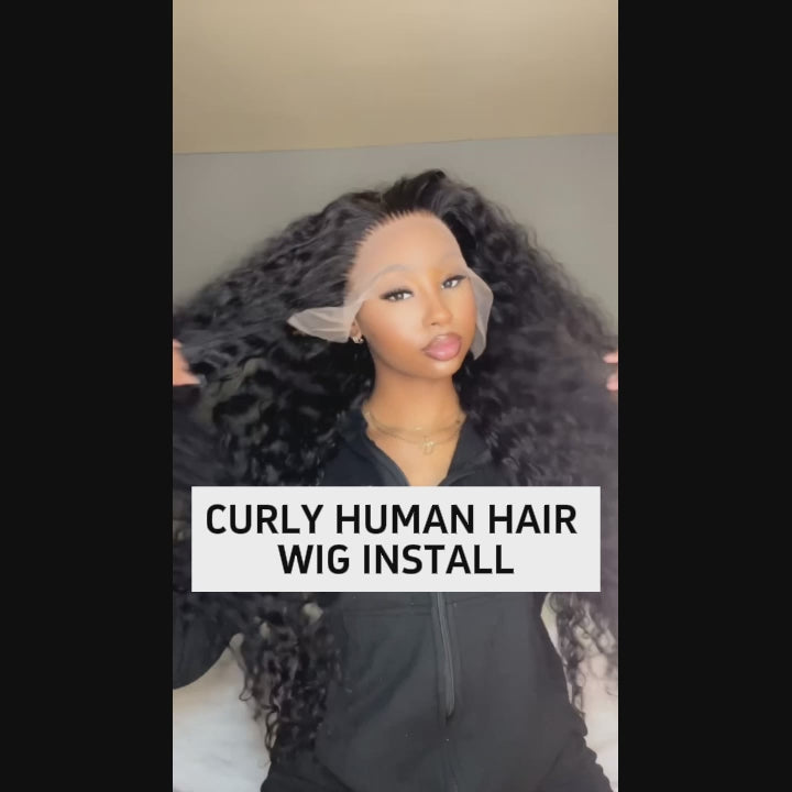Lolly Curly 13x4 13x6 HD Lace Front Wigs Pre Plucked Bleached Knots Ready to Wear Glueless Lace Frontal Human Hair Wigs for Women