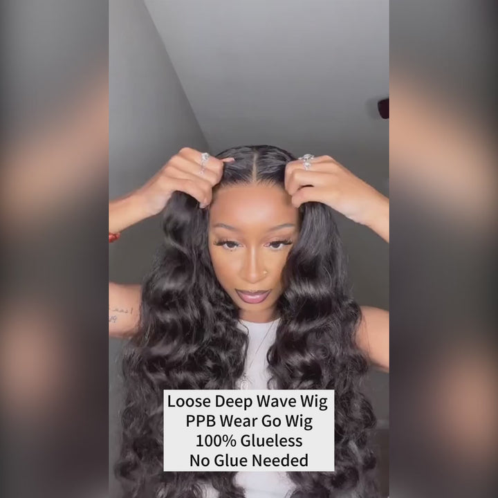 Lolly 13x4 HD Ready to Wear Glueless Lace Front Wigs Loose Deep Wave Pre Plucked Tiny Knots Pre Cut Lace Frontal Human Hair Wigs