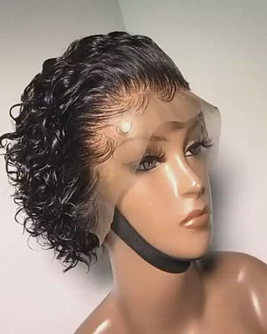 Pixie Cut Wigs Brazilian Short Hair Curly Wigs 100 Percent Real Human Hair Wigs