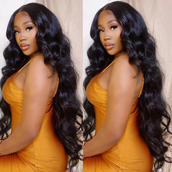 40 Inch Long Glueless Human Hair Wigs HD Transparent 30 Inch Body Wave 4x4 Lace Closure Wigs