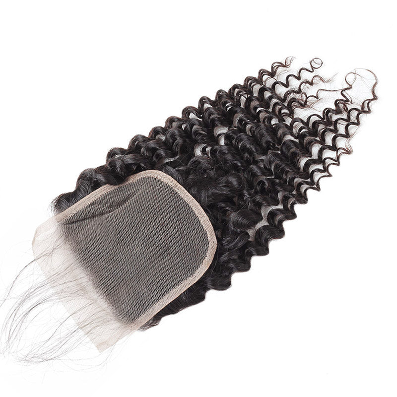 Lolly Hair 4Pcs Indian Kinky Curly Remy Virgin Hair Bundles with Closure Pre Plucked Best Virgin Hair Online Kinky Curly Hair Shipping Worldwide : LOLLYHAIR