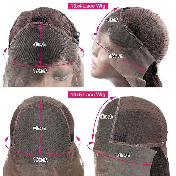 HD Transparent Lace Frontal Wig 13x4/13x6 Yaki Human Hair Wig - LollyHair