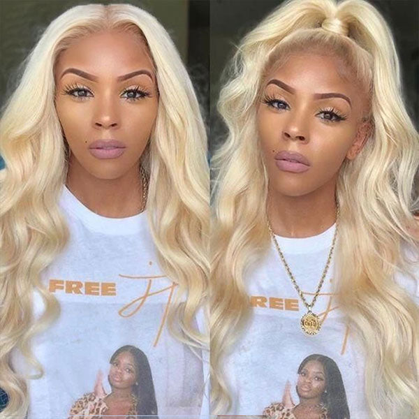 613 Blonde Hair Lace Frontal Wig Brazilian Body Wave 13x4 Lace Front Wig 28 30 Inch - LollyHair