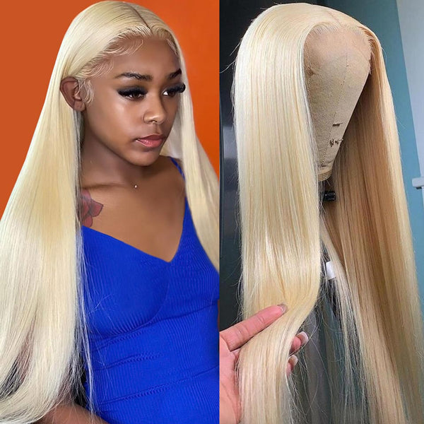 613 Blonde Human Hair Lace Front Wigs 30 Inch T Part Lace Wigs