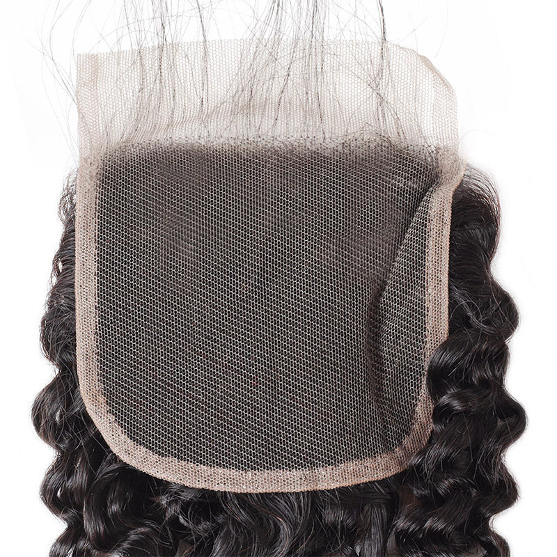 Lolly Hair 9A Sew-in Hair Extensions Peruvian Kinky Curly Hair 4 Bundles with Lace Closure 100% Real Virgin Hair Bundles Swiss Lace Closure With Baby Hair Best Online Virgin Hair : LOLLYHAIR