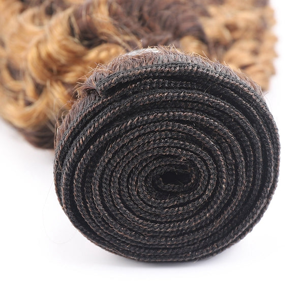 Brazilian Kinky Curly Hair 4 Bundles 30inch Highlight Virgin Human Hair Weave Bundles - LollyHair