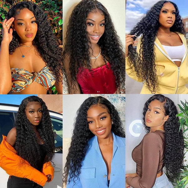 Lolly $100 OFF Curly Ready to Wear Glueless Human Hair Wigs 4x4 HD Transparent Lace Closure Wig Flash Sale