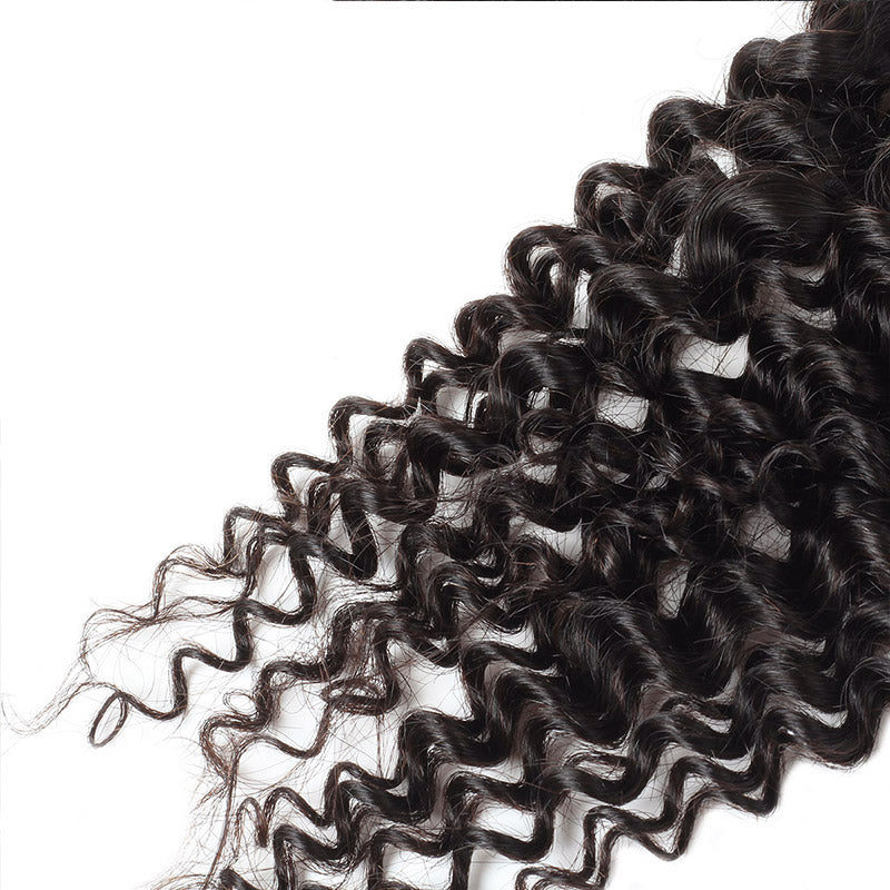 Lolly Hair 100% Real Brazilian Kinky Curly Hair 4 Bundles with Lace Closure Baby Hair Virgin Human Hair Extensions Wholesale : LOLLYHAIR
