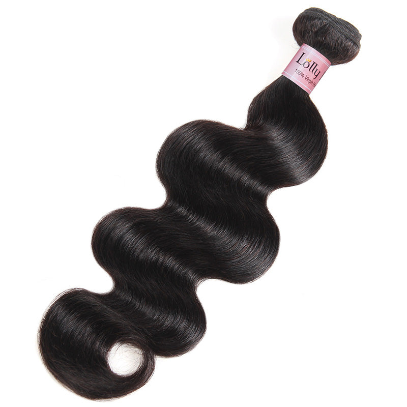 Lolly Hair Body Wave Virgin Human Hair Weave 1 Bundle Weave 100g 8-28 Inches : LOLLYHAIR