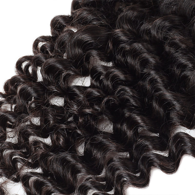 Lolly 9A Brazilian Virgin Human Hair Kinky Curly 2 Bundles With 4*4 Lace Closure : LOLLYHAIR