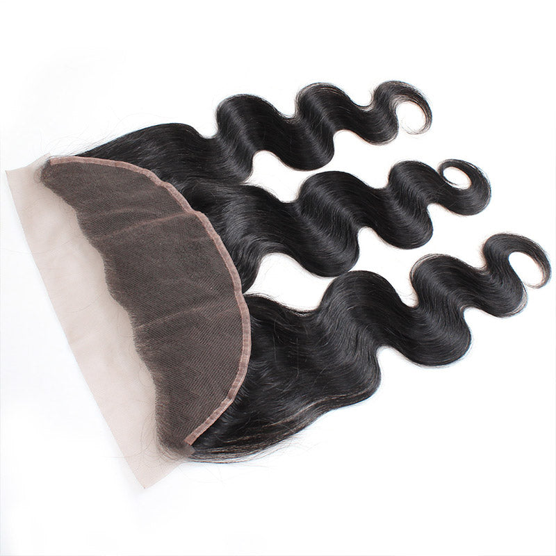 LollyHair Malaysian Virgin Hair Human Hair Extensions Body Wave Weft Hair Bundle Deals 300g With 13x4 Lace Frontal Closure Hair : LOLLYHAIR