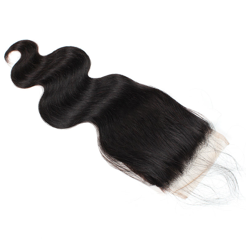 Lolly Hair Malaysian Body Wave Human Hair 4 Bundles with Closure 9A 100% Unprocessed Natural Wave Hair Extension 8-28 inch Virgin Hair Weave : LOLLYHAIR