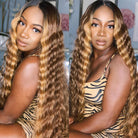 P4/27 Honey Blonde Brown Loose Deep Wave 4 Bundles Virgin Human Hair Extension 30inch - LollyHair