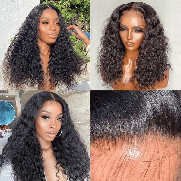 Undetectable Invisible Lace Water Wave Hair 13x4 HD Lace Front Wigs - LollyHair