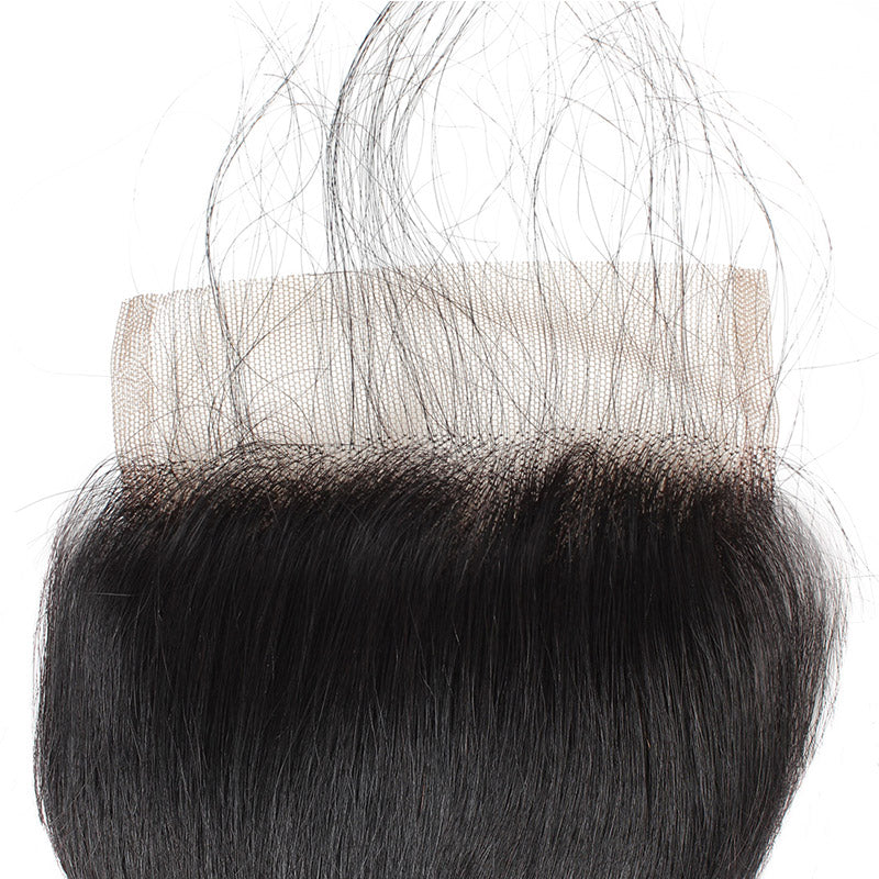 Lolly Hair Virgin Peruvian Straight Hair 2 Bundles With 4*4 Lace Closure 9A : LOLLYHAIR