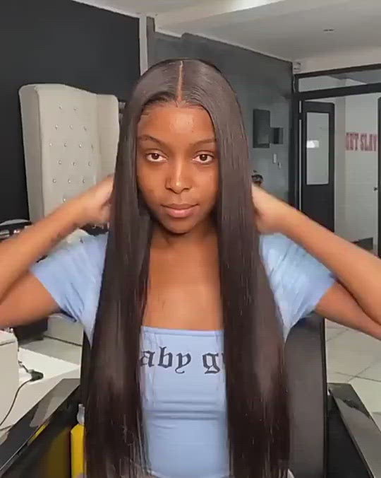 Malaysian Straight Hair 4 Bundles with Frontal Remy Human Hair Bundles with HD Frontal Closure