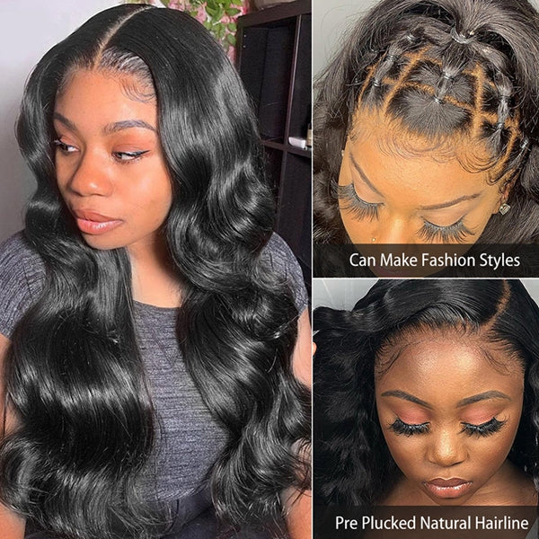 360 Lace Frontal Wig Body Wave Lace Front Human Hair Wigs for Black Women - LollyHair