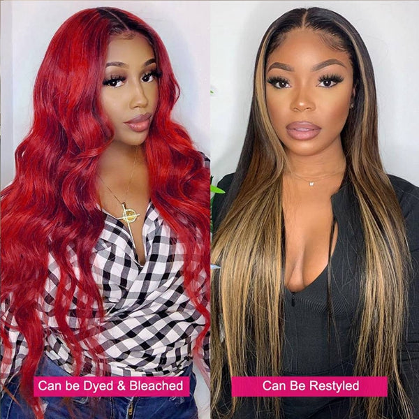 360 Lace Frontal Wig Body Wave Lace Front Human Hair Wigs for Black Women - LollyHair