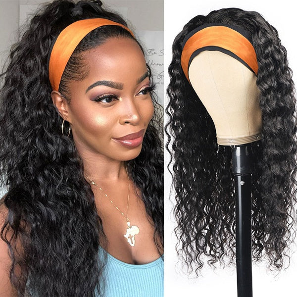 Highlight Headband Wig Brazilian Straight Ombre Headband Human Hair Wigs For Women - LollyHair