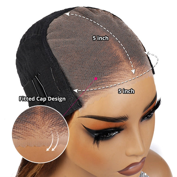 Highlight Honey Blonde Pre Plucked Wear Go Glueless Wigs Straight Hair HD Lace Front Wigs 180% Density