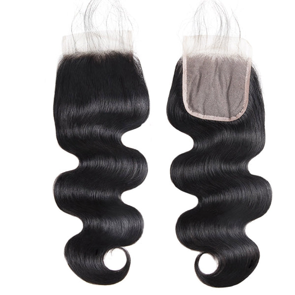 4x4 HD Body Wave Lace Closure Transparent Virgin Human Hair Lace Closure Pre Plucked - LollyHair