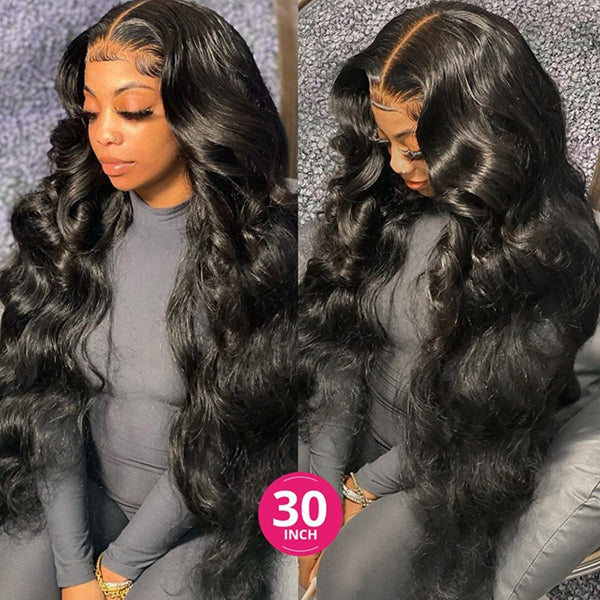 [30"=$189] Lolly 30inch 36inch Long Body Wave Glueless Wear Go Wig 13x4 HD Lace Front Wigs Pre-plucked Bleached Knots Human Hair Wigs Flash Sale