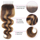 4/27 Highlight Body Wave Lace Closure 26inch HD 5x5 Lace Closure with Baby Hair - LollyHair