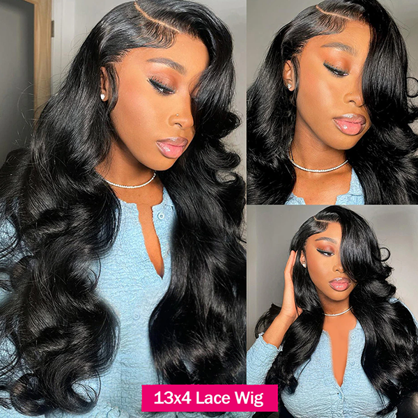 Pre Plucked Bleached Knots Glueless Wear Go Wigs Body Wave 13x4 13x6 HD Lace Frontal Human Hair Wigs
