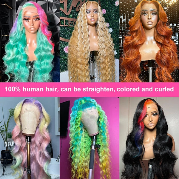 Lolly 613 Blonde 13x4 13x6 HD Lace Front Wigs 40 Inch Long Blonde 250% Density Lace Wigs Pre Plucked Human Hair Wigs
