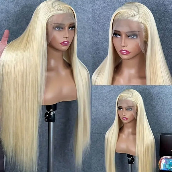 Lolly 613 Blonde 13x6 HD Lace Front Wig Pre Plucked Straight Human Hair Wigs