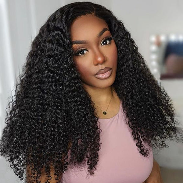 Lolly Afro Kinky Curly Wear Go Glueless Wig Pre Plucked Bleached knots Pre Cut 5x5 HD Lace Wigs 13x4 HD Lace Front Human Hair Wigs