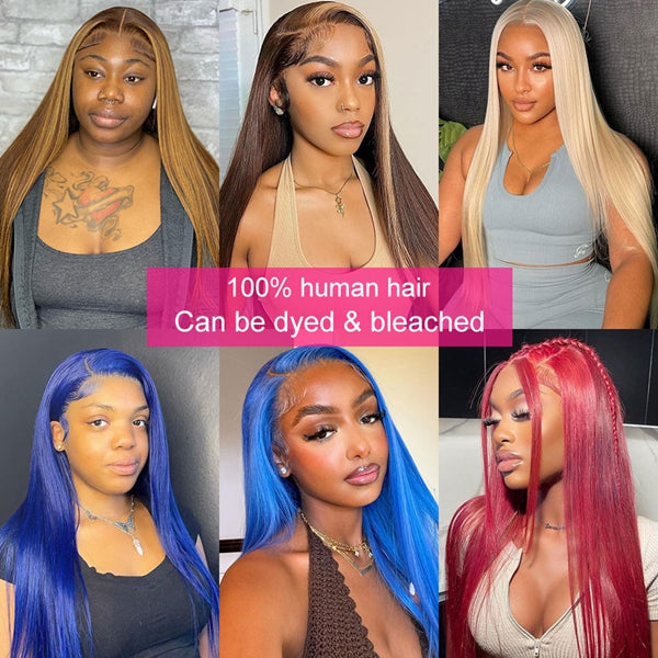 Lolly Bogo Free 13x6 Transparent Lace Front Wigs Straight Human Hair Wigs Pre Plucked Flash Sale