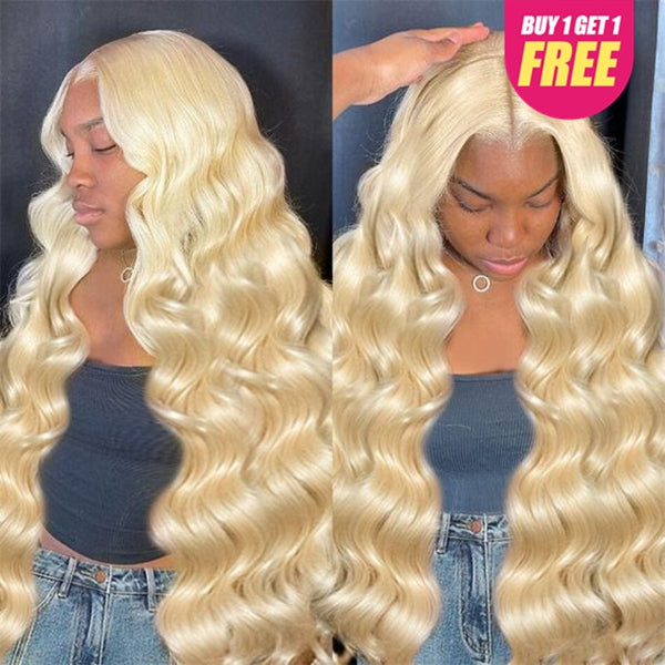 32 34 inch Long 613 Blonde Lace Front Wig 13x4 HD Lace Frontal Wigs ...