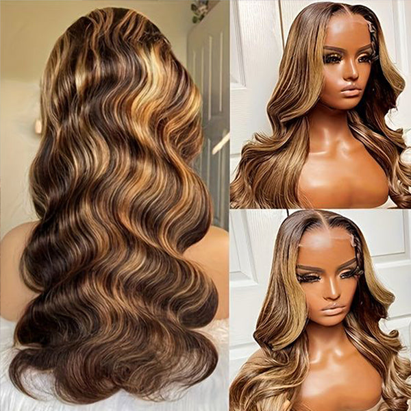 Lolly Bogo Free P4/27  Color 13x4 Lace Front Wigs Straight/Body Wave Brazilain Human Wigs Wigs Flash Sale