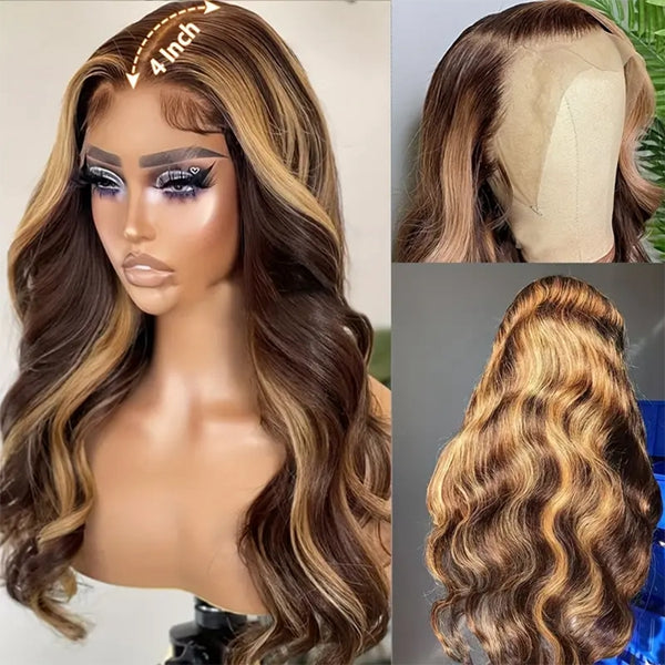 Lolly Bogo Free P4/27  Color 13x4 Lace Front Wigs Straight/Body Wave Brazilain Human Wigs Wigs Flash Sale