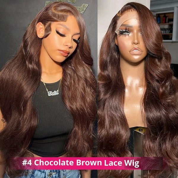 Lolly Flash Sale 26inch 30inch #613 / #33/ #4 / Red Highlight Bone Straight / Body Wave 13x4 Transparent Lace Front Wigs