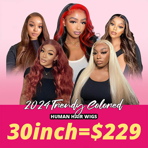 Lolly Flash Sale 26inch 30inch #613 / #33/ #4 / Red Highlight Bone Straight / Body Wave 13x4 Transparent Lace Front Wigs