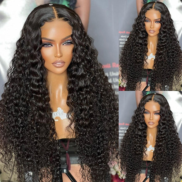 Ship In 24 Hours- Lolly Deep Wave Lace Front Wig 13x4 Ready to Wear Glueless Wigs Pre Plucked Tiny Knots Pre Cut Lace Front Human Hair Wigs Flash Sale