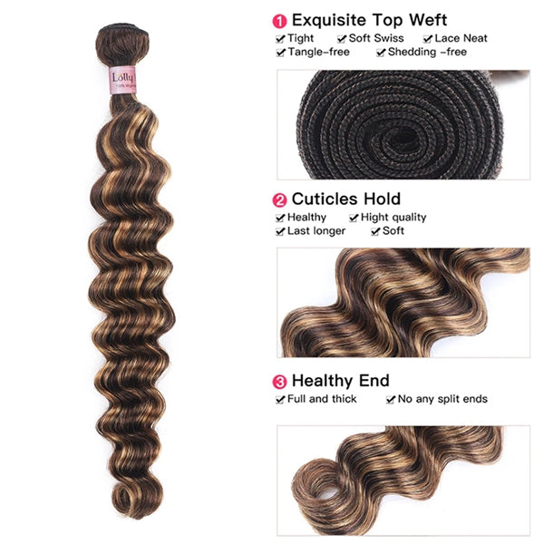 Ship In 24Hours- Lolly P4 27 Highlight Loose Deep Wave Bundles 70% OFF Flash Sale Ombre Colored Human Hair Bundles Brazilian Hair Weave Bundles 1 3 Bundles Deal