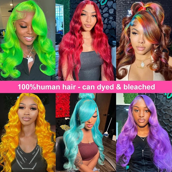 [30"=$229] Lolly Super Deal 613 Blonde 13x4 HD Transparent Lace Front Wig #613 / #33/ #4 / 1B/Red /#1B/4/30 Body Wave & Straight Colored Human Hair Wigs Flash Sale