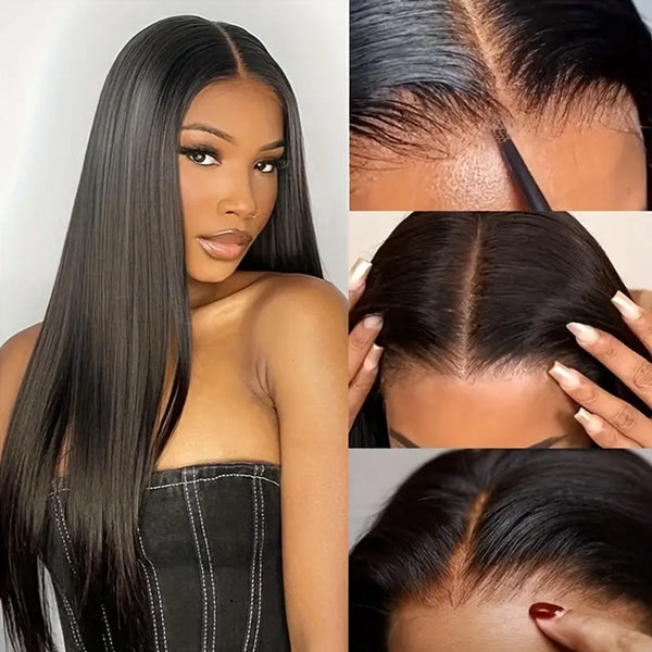 Lolly Pre plucked Bleached knots Lace Front Wig 13x4 Straight Wear Go Glueless Human Hair Wigs