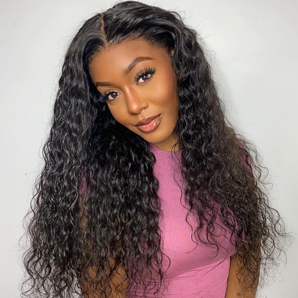 Pre-plucked Curly PPB Glueless Wear Go Human Hair Wigs 5x5 HD Pre-cut Bleached Knots Lace Closure Wig