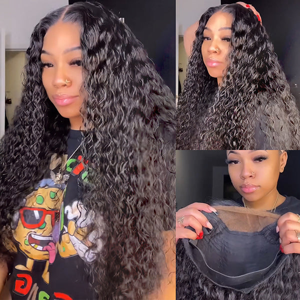 Pre Plucked Wear and Go Glueless Wigs Water Wave 13x4 HD Lace Front Wig Pre-cut Knots PPB Human Hair Wigs