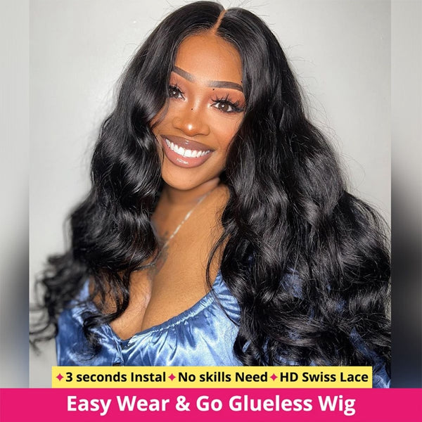 Flash Sale 13x4 HD Lace Front Wigs Human Hair Body Wave Wear Go Glueless Pre Bleached Knots Pre Plucked Lace Wig