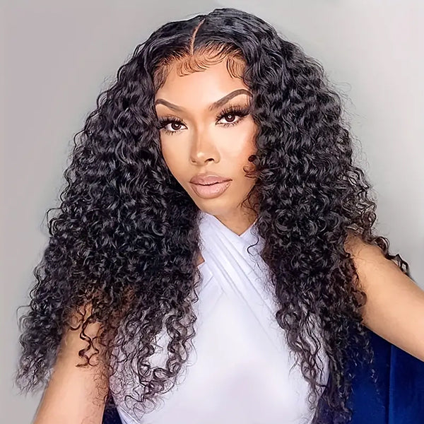 [28"=$169] Lolly Flash Sale Deep Wave Wear Go Glueless Wig 13x4 HD Lace Front Wigs Pre Bleached Knots Pre Plucked Human Hair Wigs