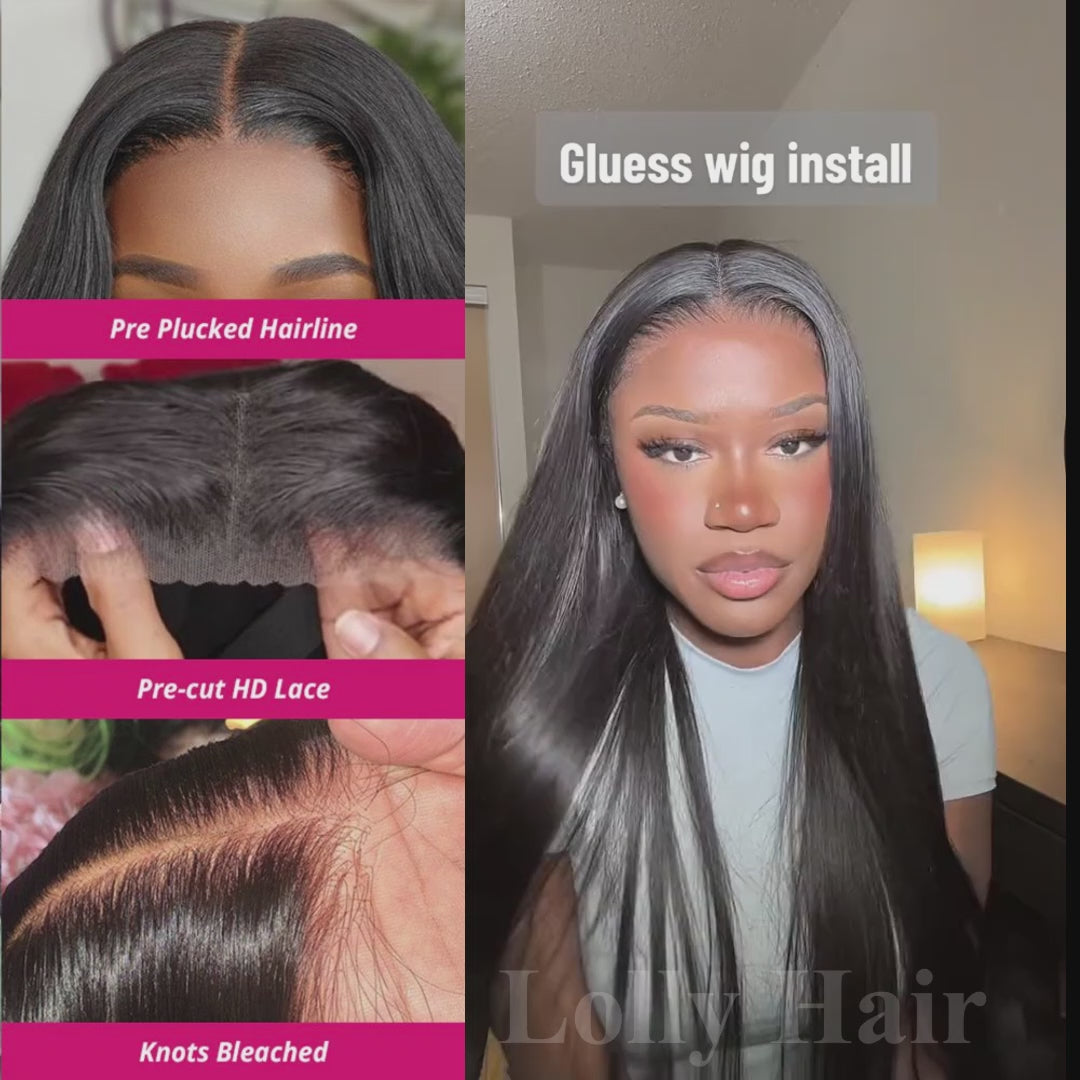 Pre-Bleached Knots 13x6 Wear Go HD Lace Front Wig Pre-plucked PPB Beginner Friendly Human Hair Wigs